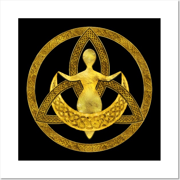 Triquetra Moon Goddess Ornament Wall Art by Nartissima